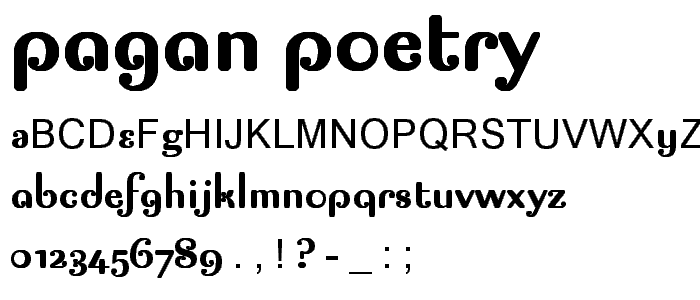 Pagan Poetry font